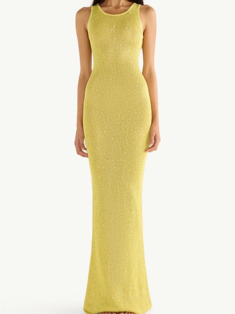 ASTA Resort Natalia Dress - Chartreuse Sequin (M)